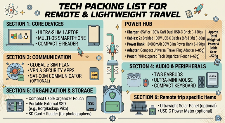 Minimalist Tech Packing List for Travel